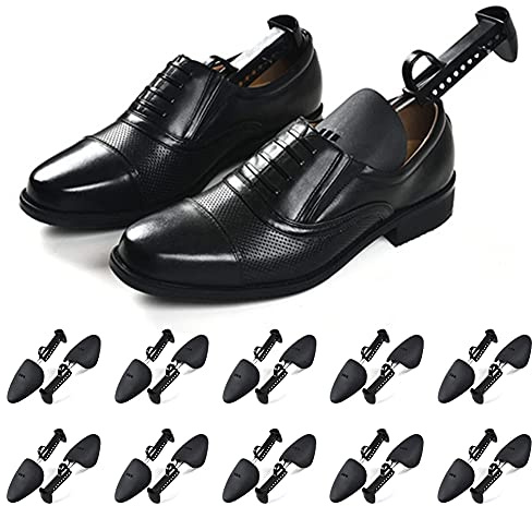 PHABULS Adjustable Shoe Trees for Men, 10 Pack, Fits Leather Shoes, Sneakers, Keep Shoes in Shape, US Sizes 6-11