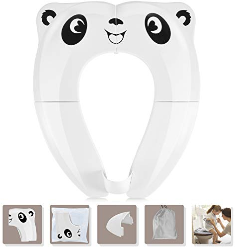 [Upgraded Version] Faltbarer Toilettensitz Kinder Toilettentrainer, Gimars Reise WC Sitz kinder Toilette Töpfchen für unterwegs, tragbarer Toilettensitz für Kinder, Toilettensitz Kinder faltbar