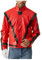 Shuanghao Giacche Rosso in Pelle Vestito Jacket Giacca Coat Halloween Natale Carnevale Concerto Role Play Retro Punk Disco Fancy Dress Costumi Outfit Costume Set Uomo Donna Unisex Adulti(Give Guanto)