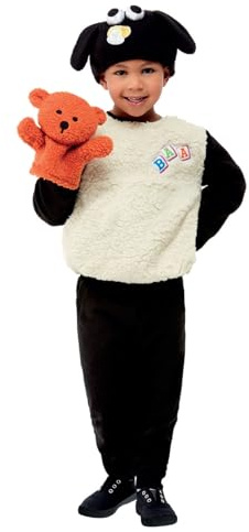 Smiffys Kostüm Shaun the Sheep Timmy, Weiß, Hut, Oberteil und Handpuppe