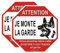 BlazeVideo 2X Panneau - Je Monte LA Garde Vous Pénétrez dans Cette Propriété à Vos Risques et Périls, Aluminium 250 * 250mm - Erreur de caractère