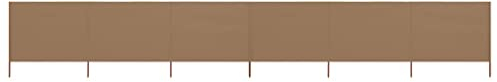 vidaXL Windschutzgewebe Faltbar Windschutz Sichtschutz Sonnenschutz Camping Balkon Terrasse Garten Zaun Strand 6-TLG. 800x120cm Taupe