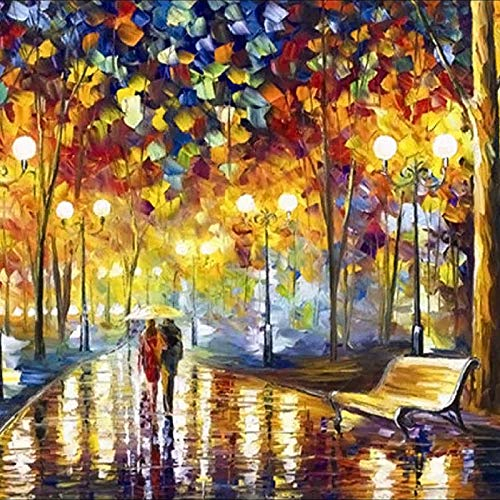 Vicloon 5D Diamond Painting Kit, Crystal Strass Stickerei mit Werkzeuge, DIY Diamant Painting Bilder, Zahlen Kreuzstich für Home Wall Décor Büro Dekoration - Paare (30×40cm)