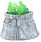 Alliwa 2021 Neues Kreative Blumentopf Jeans Shorts Pflanzent鰌fe aus Harz, Blumentopf für Aussen Innen Büro Balkon Garten Deko (Jeans Shorts #02)