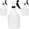 Relaxdays Sprühflasche Pflanzen, 3er Set, einstellbare Düse, 1 Liter, mit Skala, Kunststoff, Blumensprüher, weiß-schwarz