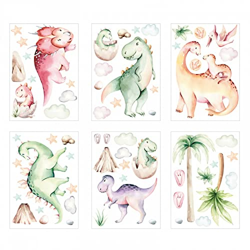 Fensterbilder Dinosaurier selbstklebend - Statisch Haftende PVC Aufkleber