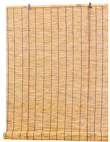 BAILR Sonnenschutz Bambus Vorhang, Atmungsaktiv und Wetterfest Bambusrollo, Einfache Montage Bambusvorhang für Pergola,Tür,Fenster,Balkon 180×220cm
