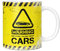 Mug Monster - Warning May Start Talking About Cars Funny Gift Mug - Ceramic Coffee Mug/Cup, Gift for Men or Women, Extra Large and Giant Mug Available, 11oz White Mug
