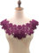 Bestickte Blumen Spitze Kragen Applikation,Stickerei Spitzenbesatz Häkelspitze Patch Spitzemotiv Applique Patches Einsatzkragen für Nähen Handwerk Kostüm Hochzeitskleid Brautkleid Deko,Dunkelviolett