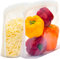 Elkanah 100% Pure LFGB-European Standard-Platinum Silicone Bags Reusable Freezer Bags Silicone Gallon Food Storage Bag Food Bag Sous Vide Bag-Extra large, Leakproof, Microwave, Oven & Dishwasher safe