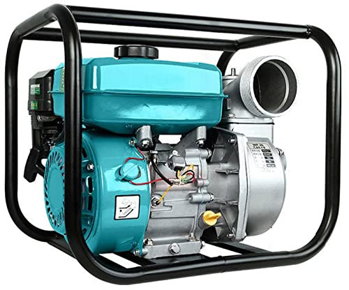 Motopompa a Scoppio Autoadescante con Motore a Benzina 4 Tempi (7,5 CV,32m Altezza Massima dell'Acqua) per Giardinaggio Ed Irrigazione Piscina,Green-3inch