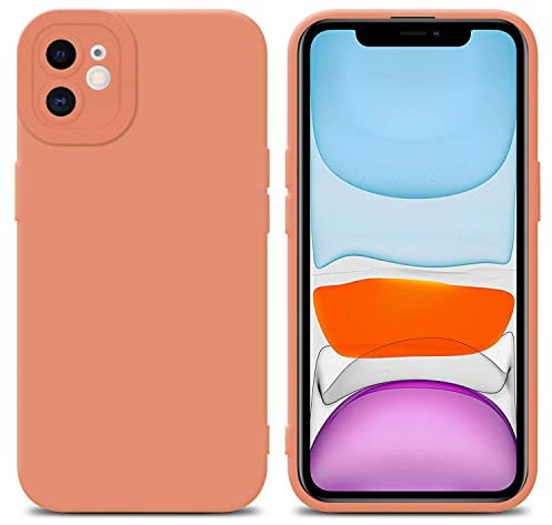 Cadorabo Hülle kompatibel mit Apple iPhone 11 Schutzhülle TPU Silikon Case Liquid Design mit Kameraschutz Slim Kratzfest Weiche Gummi mit Rundumschutz Case Hülle für iPhone 11 in Orange