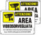 Cartello Area Videosorvegliata GDPR, Alluminio Riflettente, con Adesivo e Fori, 22×15cm Cartello Telecamera Sorveglianza Metallo per Casa e Negozio, Interno ed Esterno