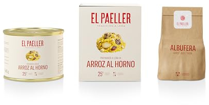 El Paeller - Preparado Arroz al Horno | Cocinado Artesanalmente a Leña | Sabor Auténtico | Ingredientes 100% Naturales | Para 2 Personas | Fácil De Preparar en tan solo 25 Minutos | Sin Gluten
