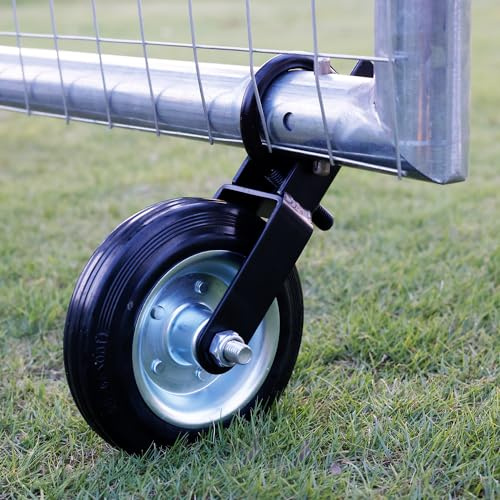 BOODVON Gate Wheel Gate Caster Kit with 1-5/8 Thru 2 Frames, 6 Inch Heavy Duty Gate Support Helper Wheel for Chain Link Fence Swing, Black, 1 Pack