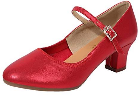 Fulidngzg Rockabilly Schuhe Damen Blockabsatz Dirndl Schuhe Gold Gothic High Heels Zum Kleid 2023 Absatzschuhe Pumps Slingback Festliche Trachtenschuhe mit Riemchen Business Rockabilly Damenschuhe