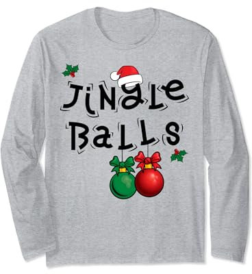 Jingle Balls Lametta Titten Paare Weihnachten Passende Paar Langarmshirt