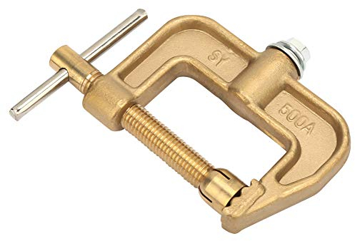 500 A Messingmaterial Klassisch, Messing-Schweißklemme, Erdungsklemme, G-förmige Erdungsklemme, Erdungsklemme, Messing-Schweißklemme für Schweißmaschine