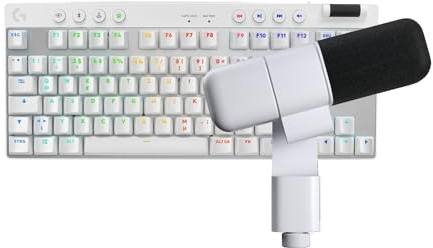 Logitech G PRO X TKL Lightspeed kabellose Gaming-Tastatur, QWERTZ Deutsches Layout Yeti Studio Active Dynamic XLR Broadcast Microphone for Gaming, Schwarz