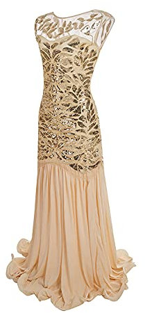 Robe Flapper Charleston Vintage Robe de Bal Robe de soirée Robe de Cocktail Paillettes pour Femme Le Magnifique années 20 Gatsby 1920