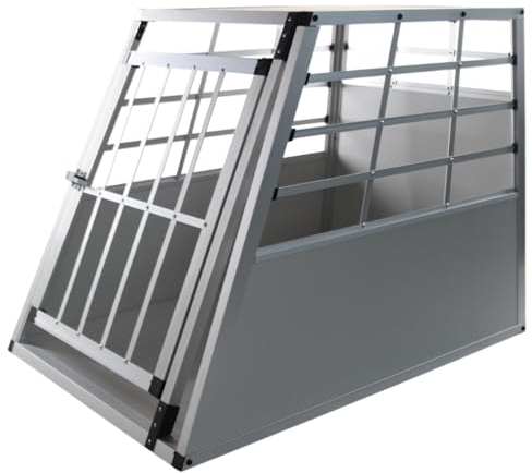 Premium Hundetransportbox 69x54x50 cm Hundebox Aluminium Autotransportbox Hund