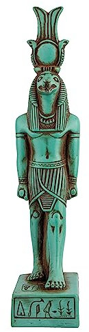 Statue der ägyptischen Kunst Amun Ra grüner Stein, hergestellt in Ägypten.