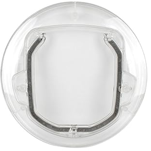 Happyyami Pc Haustiertür Katzenklappe Rund Aus Stabilem Pc-Material Praktische EIN Ausgangstür Mit Magnetverschluss Für Katze Und Hund Einfache Montage Wetterfest Und Langlebig