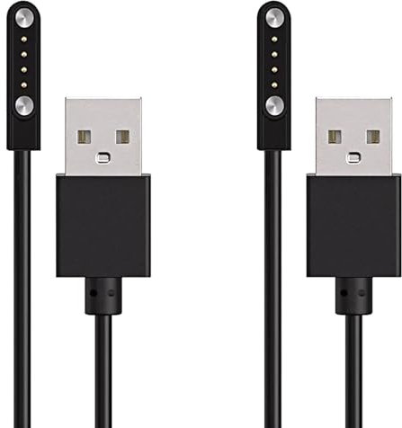 XIMAND - Cable de carga magnético de 4 pines, 7.62 mm x 2, conducción ósea de oído abierto, cable de carga USB de repuesto, cable inalámbrico para auriculares Bluetooth, paquete de 2 (4 pines)