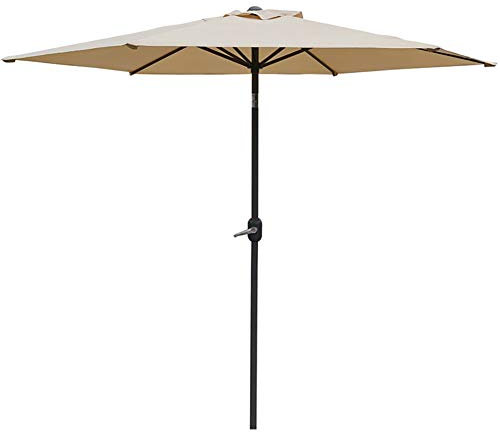 ASumPio Ombrelloni Da Giardino Ombrellone Da Spiaggia Portatile, Ombrellone Da Giardino Rotondo Da 9 Piedi/2,7 Metri Per Esterno Per Patio/Piscina/Veranda, Leggero E (Beige)