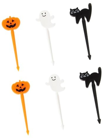 Yushu Vajilla Pinchos de Alimentos Tenedor de Frutas Picker Decoración Granja Dibujos Animados Alimentos para Animales Juego de Tenedor de Plástico Palillos de Dientes Pequeños Tenedores Creativo