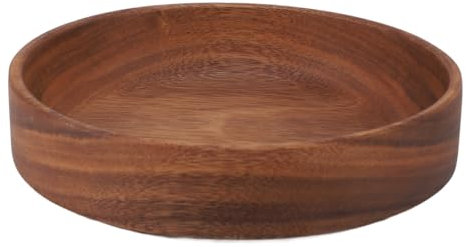Tissting Holzschüssel Runde Servierschüssel - Vielseitige Dekoration Für Küche, Esszimmer Und Wohnzimmer, Ideal Für Obst, Salate Und Brot, 30cm/12in