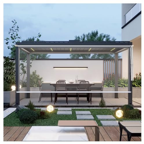 Tenda a Rullo Trasparente for Esterni,Tapparella Avvolgibile Plastica in PVC con Catenella Laterale,Tende Avvolgibili for Finestre Antipioggia,Antipolvere Impermeabile(W125*H220cm/W49.21*H86.61in)