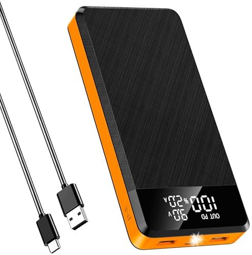 42800mAh Batterie Externe 25W Charge Rapide Power Bank Portable USB C Output & Input Chargeur Batterie Externe Grande Capacité avec écran LED et Lampe de Poche pour Téléphones