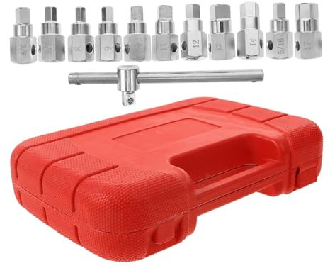 GLEAVI 1ensemble Set De Douilles De Vidange Huile Chrome Outils De Réparation Automobile Ensemble Pour Retrait De Bouchon De Vidange