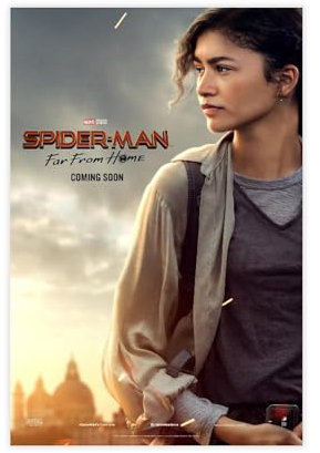 biegzc Filmposter Spider-Man Far from Home, Leinwandposter, Wandkunst, Dekordruck, Bild, Gemälde für Wohnzimmer, Schlafzimmer, Dekoration, 20 x 30 cm