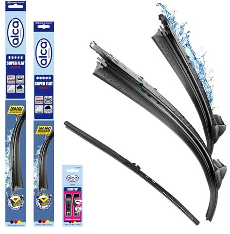 alca® Scheibenwischer Set mit Heckwischer passend für SKODA OCTAVIA IV Combi (11.2019-06.2022) SUPER FLAT Flachbalkenwischer
