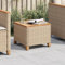 Xichuzi Gartentisch Beige 45x45x37 cm Poly Rattan Akazienholz, Gartentisch, Terrassentisch, Esstisch Garten, Gartenesstische, Gartenmöbel, Außentisch - 366327