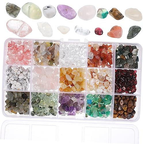Uonlytech Edelsteinperlen DIY Unregelmäßige Natursteinperlen Für Ketten Und Armbandgestaltung Teilig Zum Basteln Und Auffädeln Von Schmuck