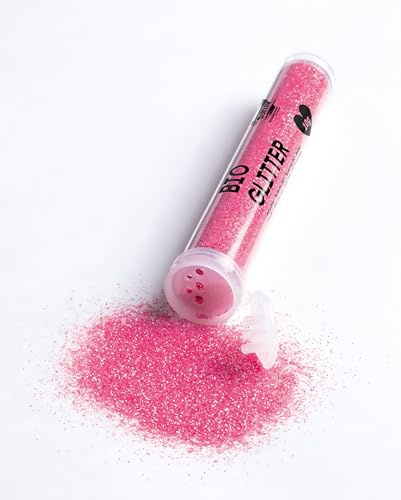 folia Bio-Glitter bunte Farbauswahl 10g umweltfreundlicher Glitzer nachhaltiges Bastelmaterial Dekorieren biologisch abbaubarer Kunststoff feine Körnung Pink-Irisierend