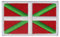 ÉCUSSON BASQUE 8×5 cm – Badge Région – Dos à crochets auto-agrippant ou à coudre – À fixer sur sac, veste, pochette – Bretagne,Corse,Normandie, Nord, Occitanie, Catalan