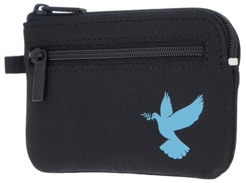 Oxmox Schlüsselmäppchen New Cryptan Keyholder Freedom Pigeon Print Cyan Black schwarz