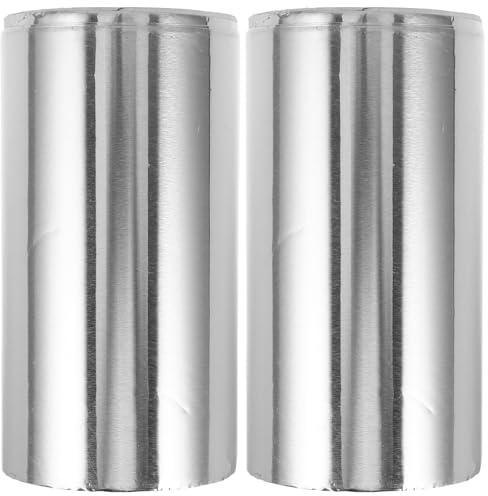 2 Rollen Nagelentferner Folienwickel aus Aluminiumfolie Silber | Entfernen von Gel und Acrylnägeln, mit Wattepads Enthalten, für Zuhause und Nagelstudios