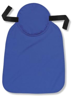 Ergodyne Chill-Its 6717 Evaporative Polymer Cooling Hard Hat Neck Shade, Solid Blue