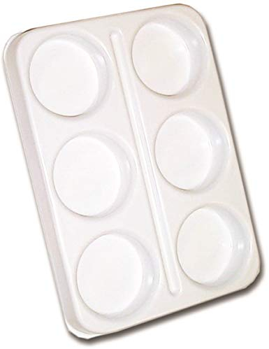 Major Brushes 6 Well Economy Palette Paint Mixing Tray