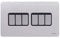 Schneider Electric GU1462BSS Ultimate Screwless Flat Plate, Stainless Steel with Black Insert, 6 Gang Rocker, 2 Way Light Switch, Single Pole, 16 AX