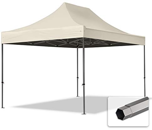 TOOLPORT Faltzelt Partyzelt 3x4,5m - ohne Seitenteile Premium Dach Faltpavillon Pavillon Creme
