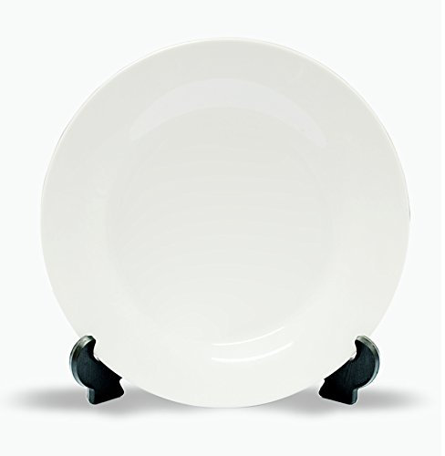 7.5 Inch Plain White Ceramic Sublimation Plate with Stand