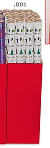 8651_001 Geschenkpapier Rolle 70x120cm Hirsch Tannenbaum weiß