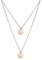 Elli Halskette Damen Plättchen Anhänger 2-lagig in 925 Sterling Silber Rosévergoldet