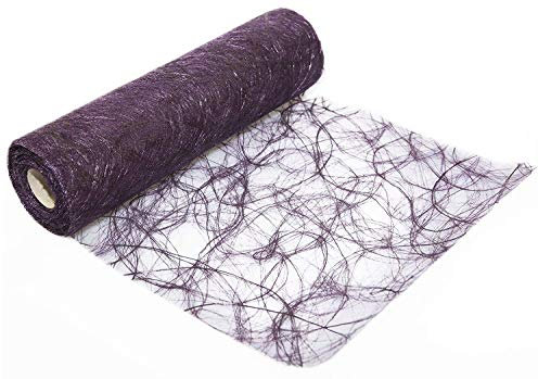 Sizoweb Tischläufer in unterschiedlichen Farben, 30 cm breit, 5 oder 20 m lang 20 m aubergine 5900